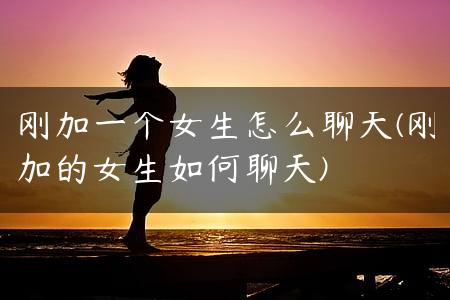 刚加一个女生怎么聊天(刚加的女生如何聊天)